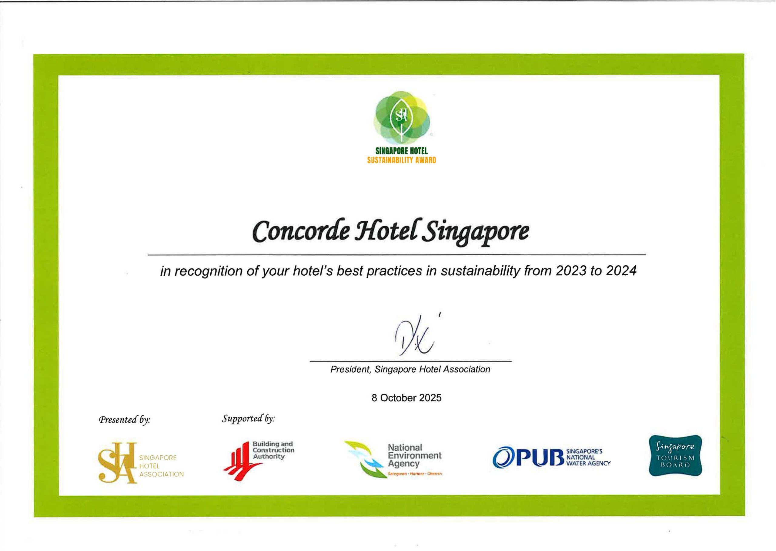 Singapore Hotel Sustainability Award