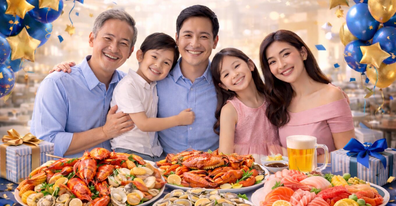 Toast to Dad’s greatness with a sea-foody dining experience!