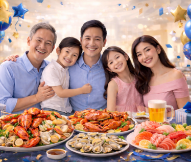 Toast to Dad’s greatness with a sea-foody dining experience!