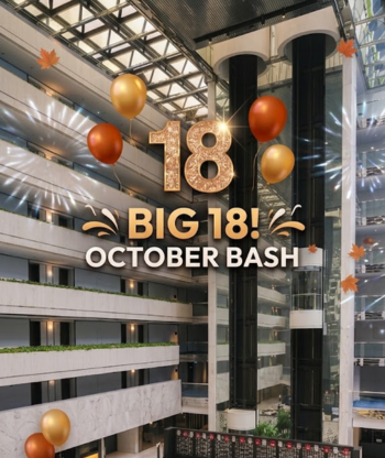 庆祝“Big 18”！十月狂欢派对！