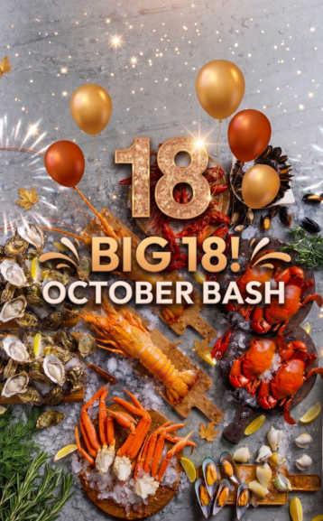 Celebrate Big 18! October Bash Dining Special